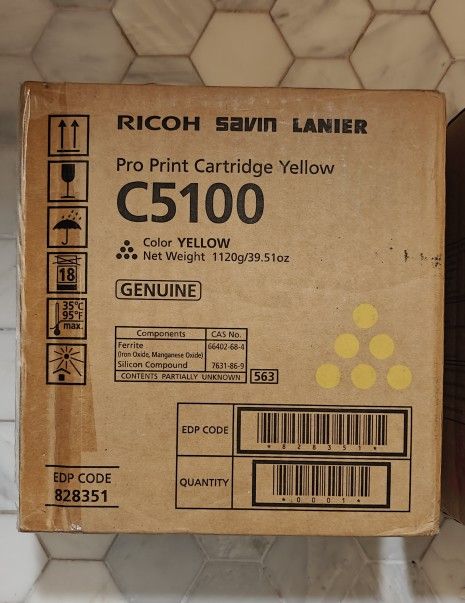 Ricoh [YELLOW] C5100  Pro Print Cartridges 828351 Yellow