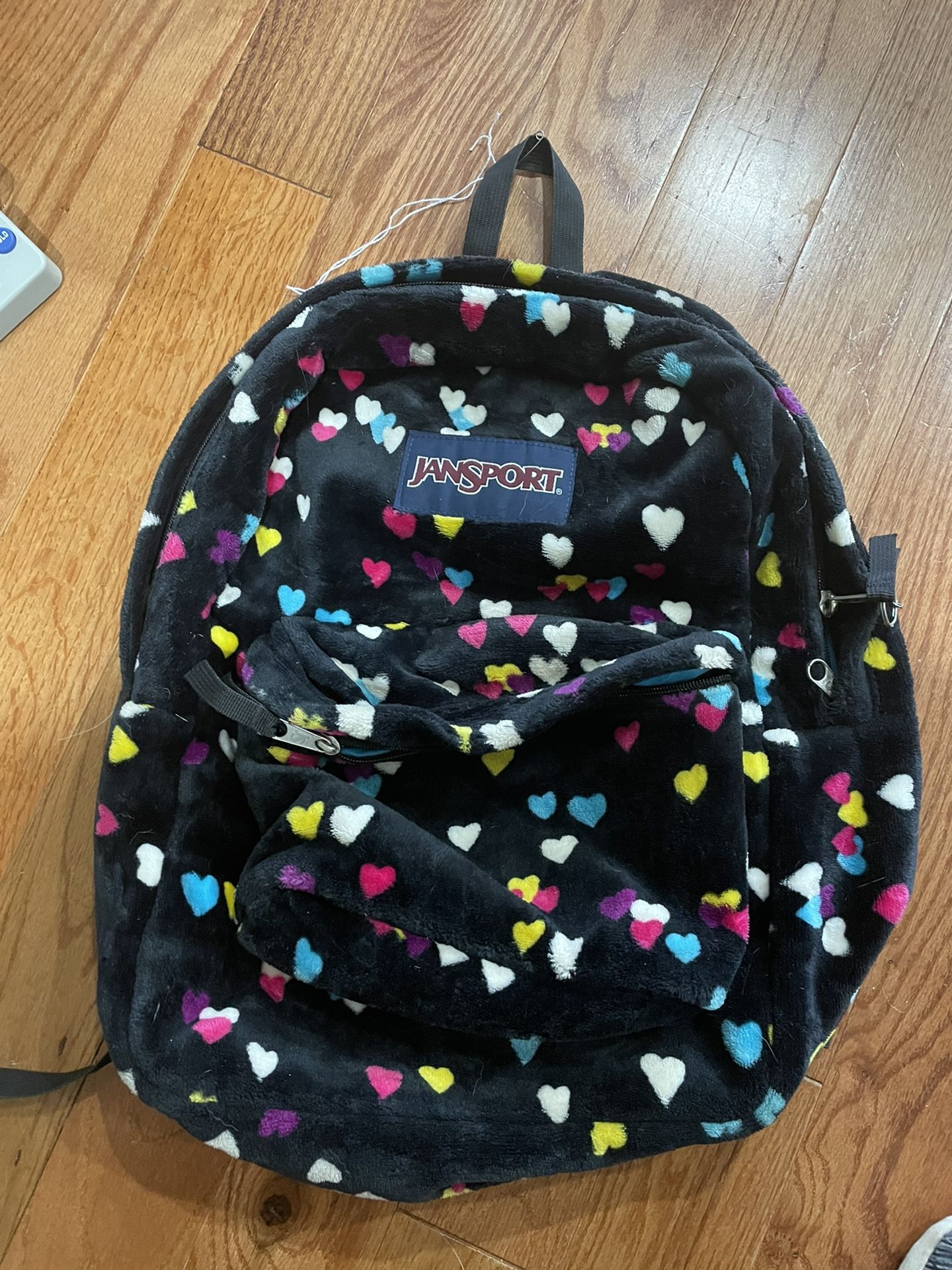 jansport backpack Black with Hearts