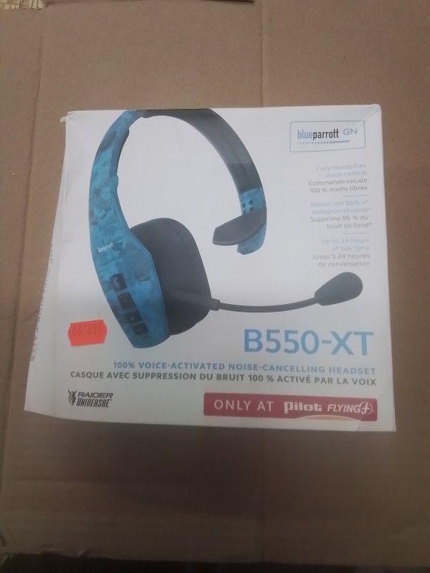 BlueParrott B550-XT Wireless Bluetooth Mono Headset with 96% Noise-Cancelling Microphone and 100% Voice Control