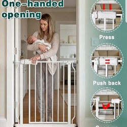 Baby Gate Extra Wide Fits 71.65-85.82 inch Wide Opening - Dog Pet Gates for Doorways Stairs No Drill
