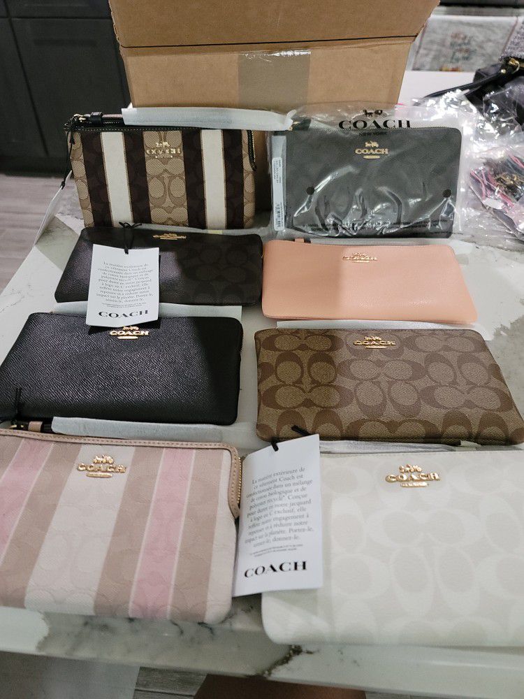 NEW ORIGINAL COACH WRIST LARGE WALLETS  AND MORE 
