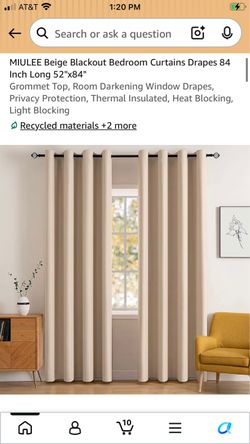 Blackout Curtains 52x84”