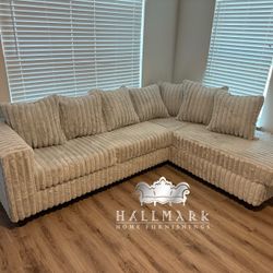 NEW Fluffy Sectional Couches