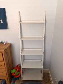 white ladder shelf