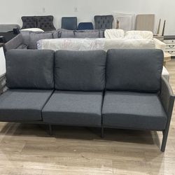 74" 3 sets outside Upholstered sofa, Grey