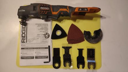 RIDGID R862005 18V CORDLESS JOBMAX CONSOLE WITH MULTI-TOOL HEAD - TOOL ONLY - WITH ACCESSORIES