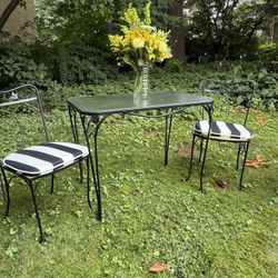 Vintage Wrought Iron Patio Set