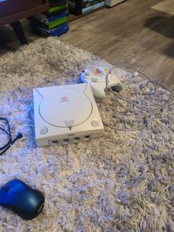 Dreamcast System With Controller, Memory Card, Games