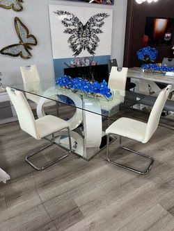 ⭕️modern dining set 35” x 71” inch