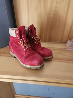 Red Suede Timberland Boots