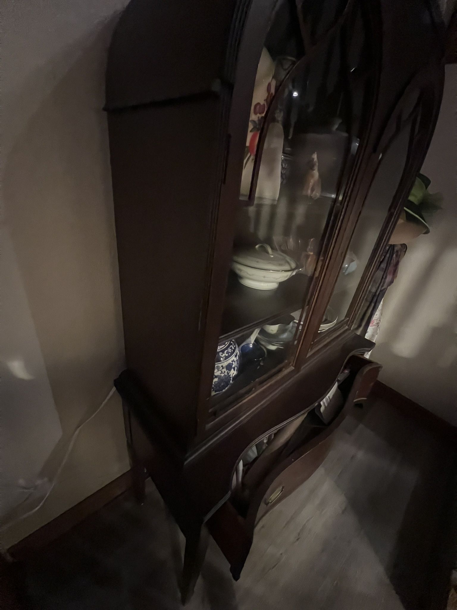 Antique Petite China Cabinet