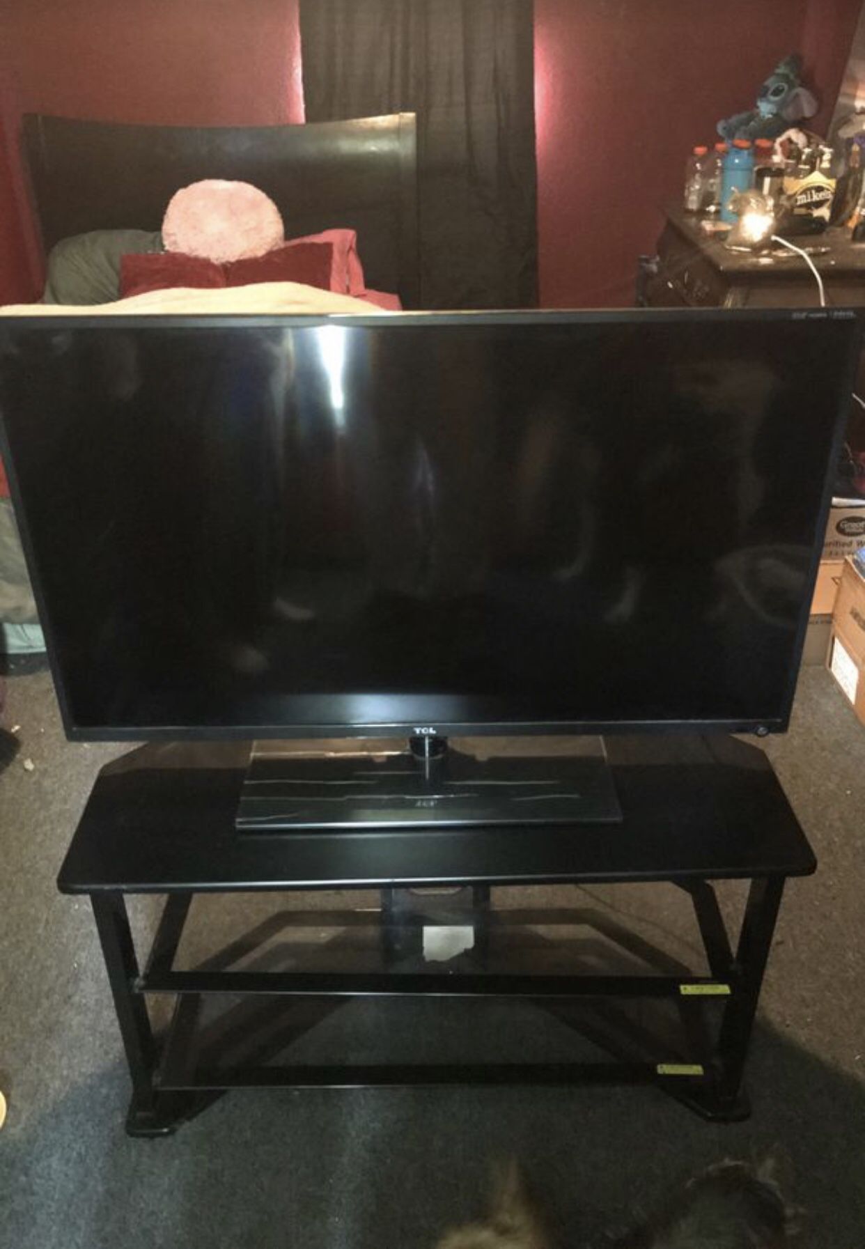 TLC 50 in tv and stand