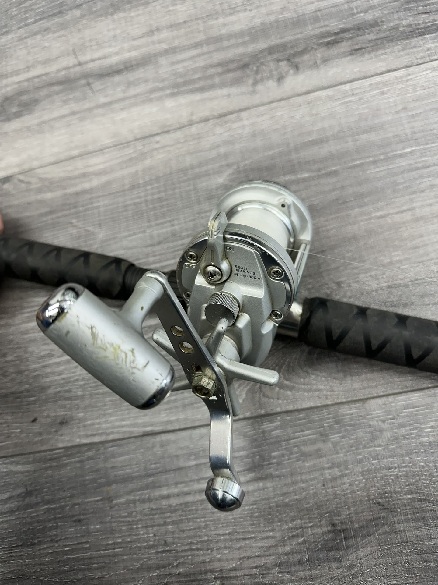 Fenwick Pacificstik E Glass P1270C 7' 12 30lb Fishing Rod w/ Daiwa