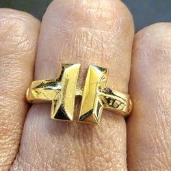 💕18k Double T Ring