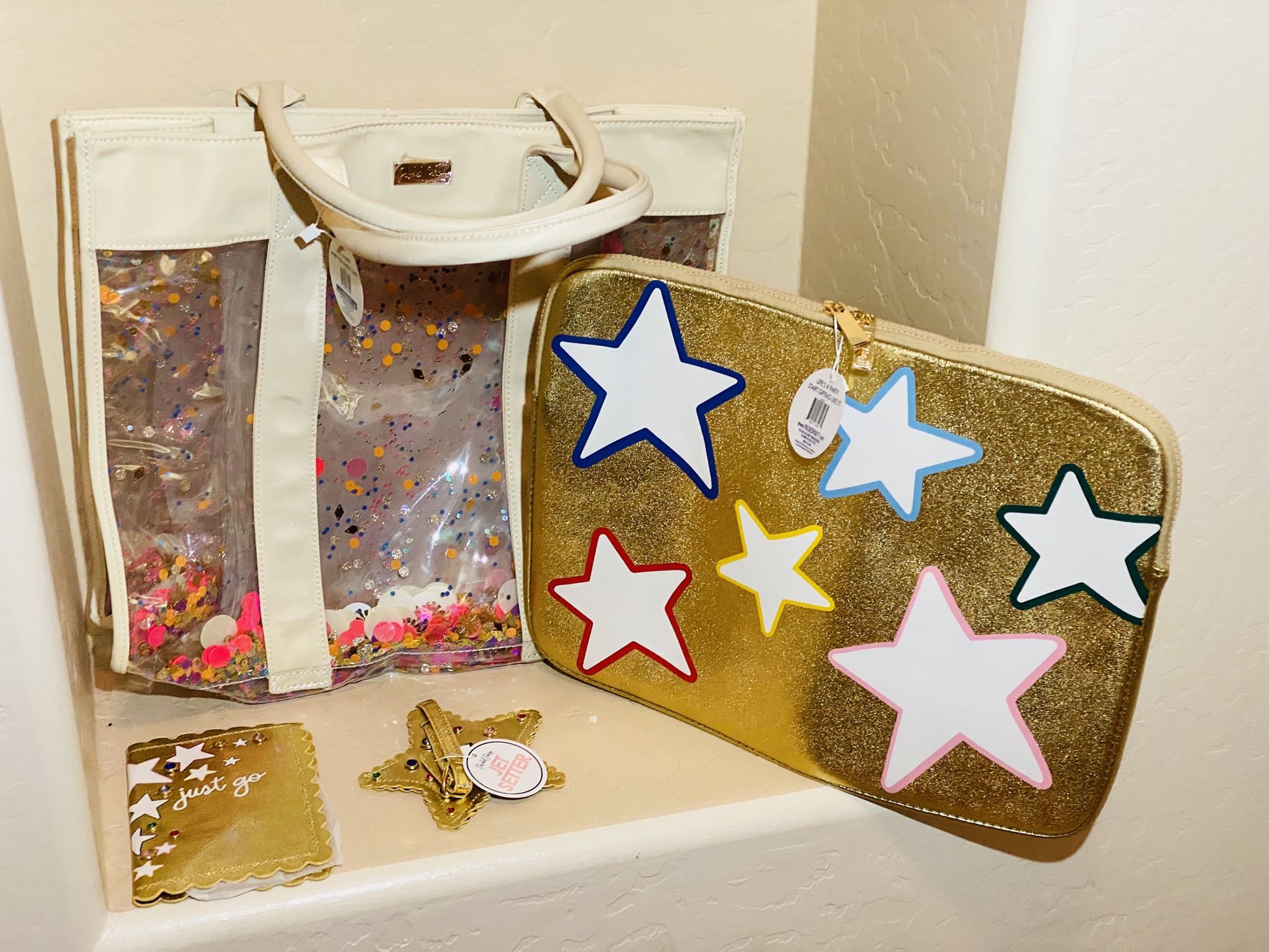 New Packed Party Tote, Laptop Bag, Passport Holder & Luggage Tag Bundle