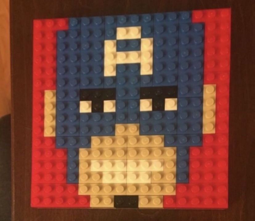 Lego Captain America Mosaic
