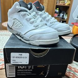 Jordan 5 Retro 10C White/University Red-Blacj