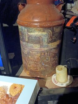 Antique Milk Can Very Heavy .
