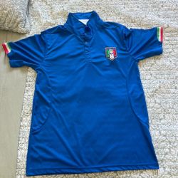 Italy FIGC Soccer Jersey Polo Shirt