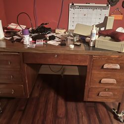 Sturdy Wooden Office Desk 