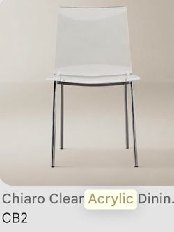 Cb2 acrylic chairs(2 chairs), like new