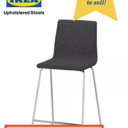 Pair of IKEA Counter Stools (Dark Gray Chrome 🔥 MOVING SALE!