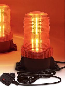 NEW! LED Strobe Light, 12V-24V Warning Emergency Safety Flashing Beacon Lights with Magnetic and 16.4 ft Straight Cord Vehicle Forklift Truck Tractor