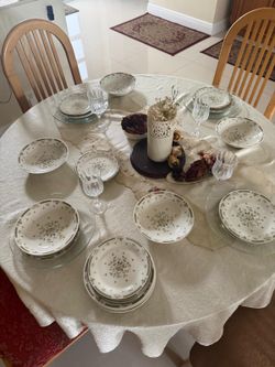 Vintage American Royalty Spring Gardens Porcelain Plates Set of 18