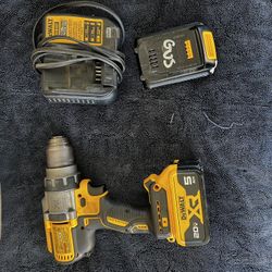 Dewalt Xr Drill W/ 5 Ah Battery