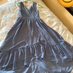 JJ House A-Line V-Neck Junior Bridesmaid Dress Chiffon Asymmetrical 