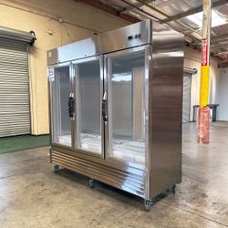 NSF Commercial 3 Door Stainless Steel Refrigerator KR-82BG1