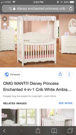 Disney princess enchanted convertible crib deals