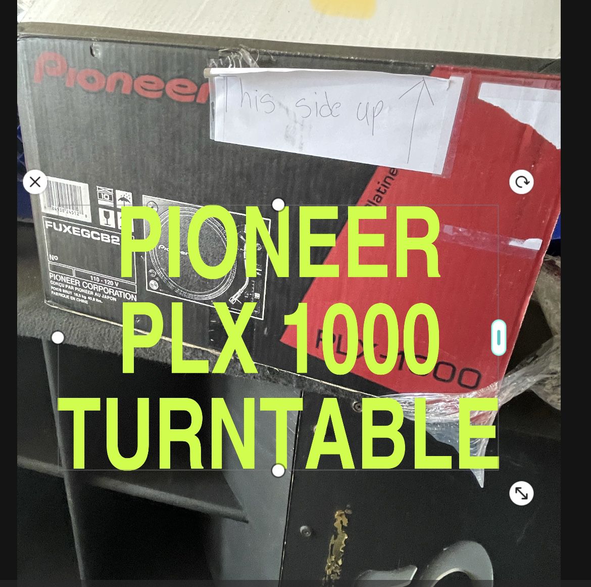 PIONEER PLX 1000 , PROFESSIONAL TURNTABLE , BROKEN TONE ARM CLIP 