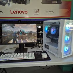 Built In 2K QHD Webcam MONITOR +Gaming Computer Setup WI-FI +Windows 11