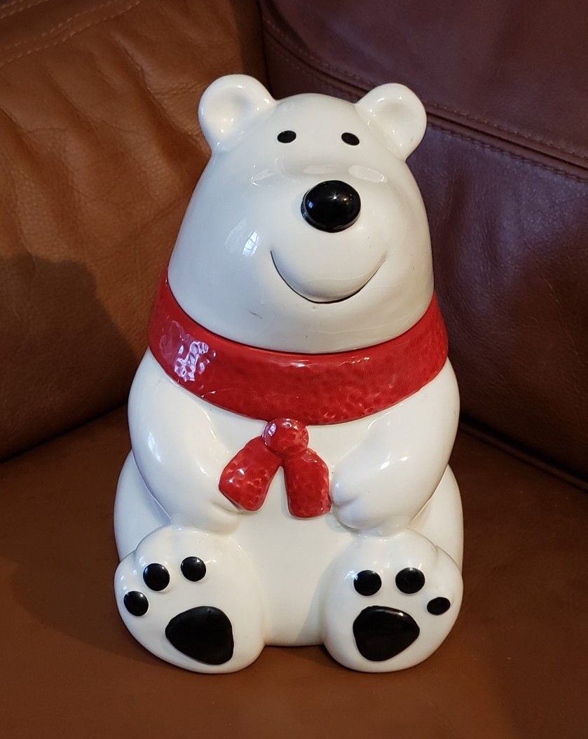 Polar Bear Cookie Jar