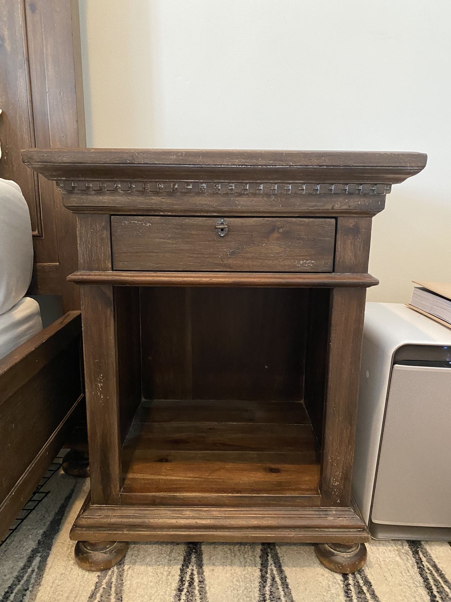 Restoration Hardware St. James Open Nightstand in Antiqued Coffee (24