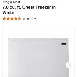 Freezer Magic Chef 7 cu ft