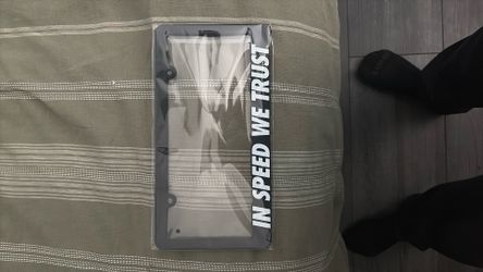 License Plate Frame (In Speed We Trust)