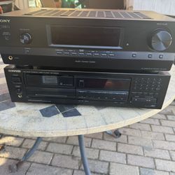 Sony Receiver And Kenwood CD Charger 