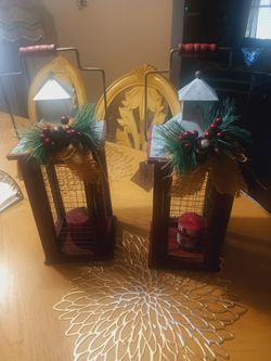 Set Of Two Xmas Lanterns