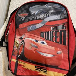 Disney Pixar Lightning McQueen Cars 3 Red Backpack Book Bag