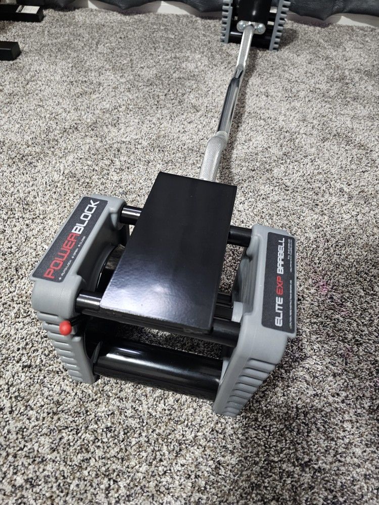 New POWERBLOCK Elite Exp Barbell Curl Bar. Pick Up Near Cheyenne And Durango