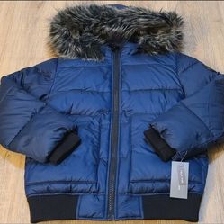 MK Michael Kors Puffer Bomber Hoodie Jacket Size M For Kids 