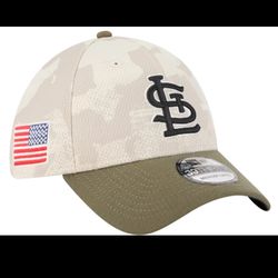 St. Louis Cardinals Hat Cap Stretch Fit L/XL Camo Armed Forces Day 39THIRTY NWT