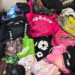 CLOTHES‼️‼️ (Sp5der, Hellstar, Bape, Essentials, Denim Tears, Eric Emmanuel, Etc.)