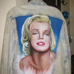 Marilyn Monroe air brushed Denim Jacket