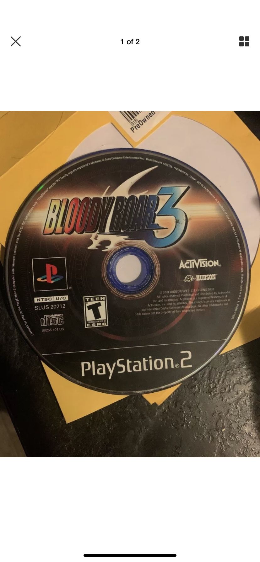 Bloody Roar 3 PS2 PlayStation 2. Disc Only! Tested!