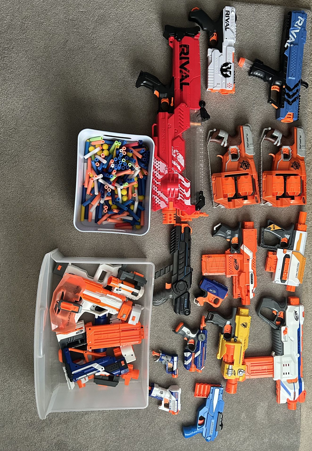 Various Nerf guns 