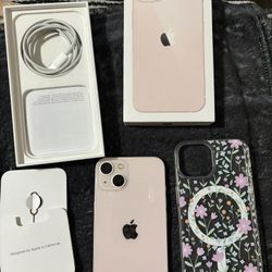 iPhone 13 256g AT&T, Like new in box with clear case