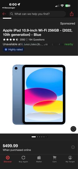 Apple iPad BLUE  10th gen 2022 Brand new 256 GB